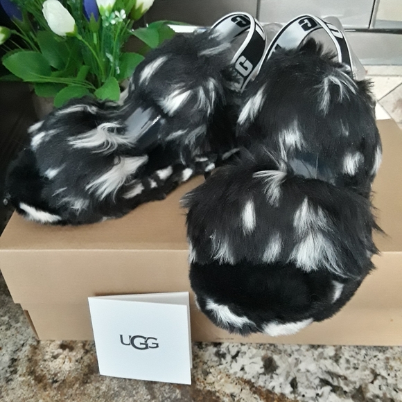 NEW UGG FLUFF YEAH / OH YEAH SPOT SLIDE , SIZE 9 WOMEN'S , ALL NEW IN A BOX! - Picture 5 of 7